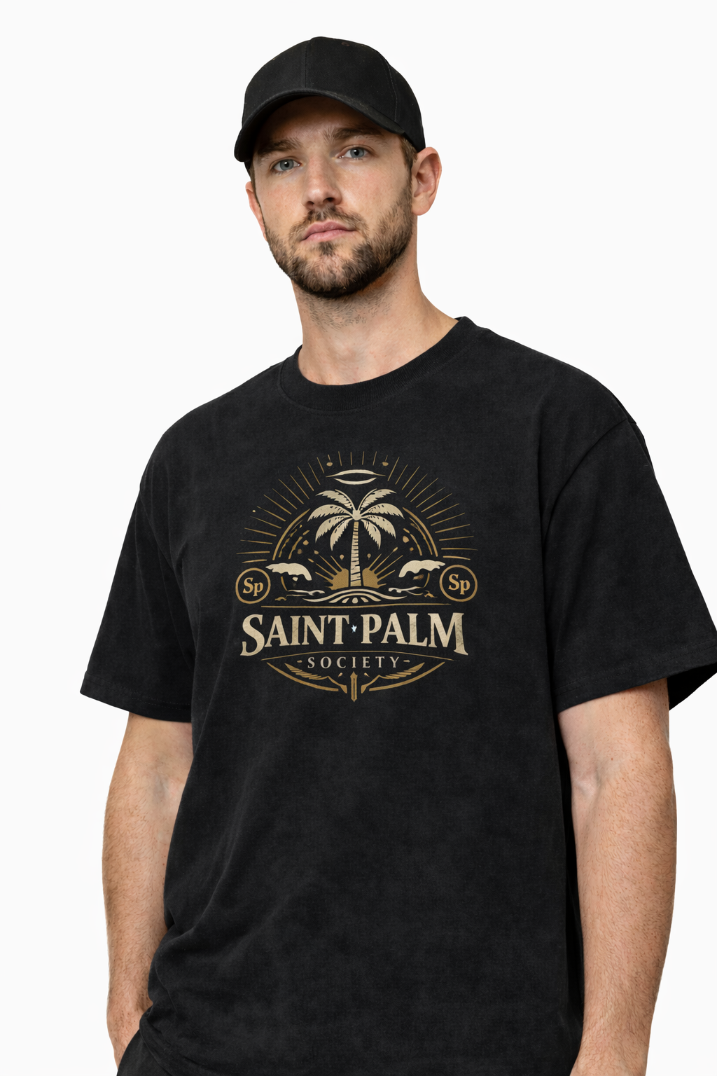 Saint Palm Society Signature Logo T Shirt